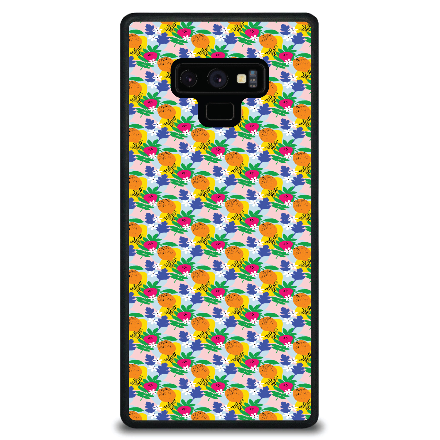 Hard Case Cover for Samsung Galaxy Note Floral Pattern Orange Blue Yellow - Picture 6 of 7