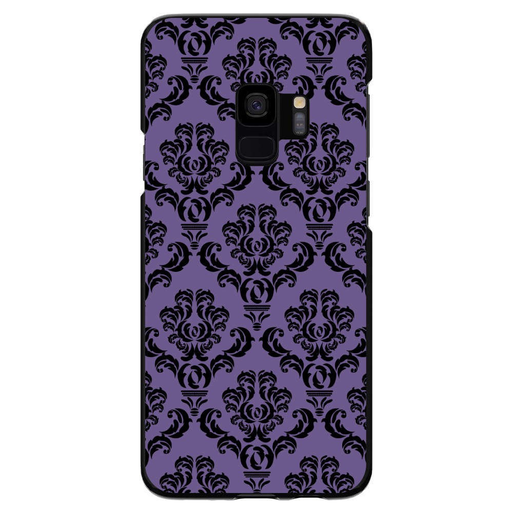 Hard Case Cover for Samsung Galaxy S Purple Black Damask Floral - Picture 5 of 6