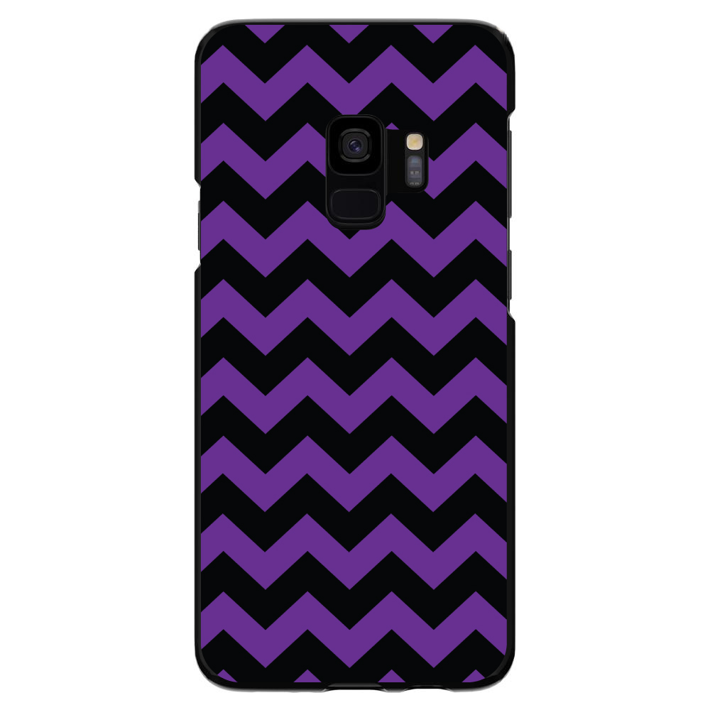 Hard Case Cover for Samsung Galaxy S Black Purple Chevron Stripes - Picture 5 of 6
