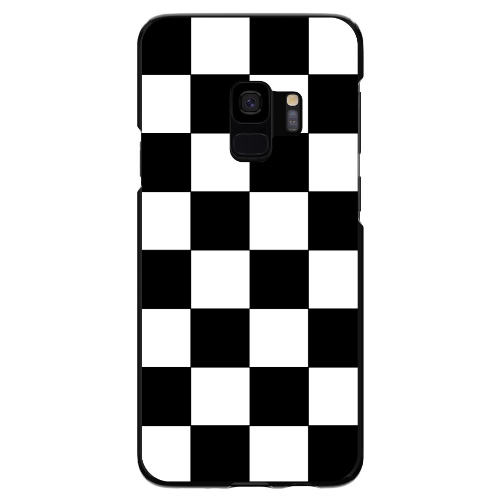 Funda rígida para Samsung Galaxy S negro blanco bandera a cuadros - Imagen 5 de 6