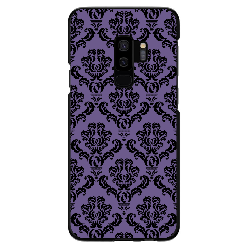 Hard Case Cover for Samsung Galaxy S Purple Black Damask Floral - Picture 6 of 6