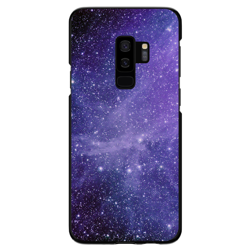 Hard Case Hülle für Samsung Galaxy S Lila Schwarz Weiß Sterne Nebel - Bild 6 von 6