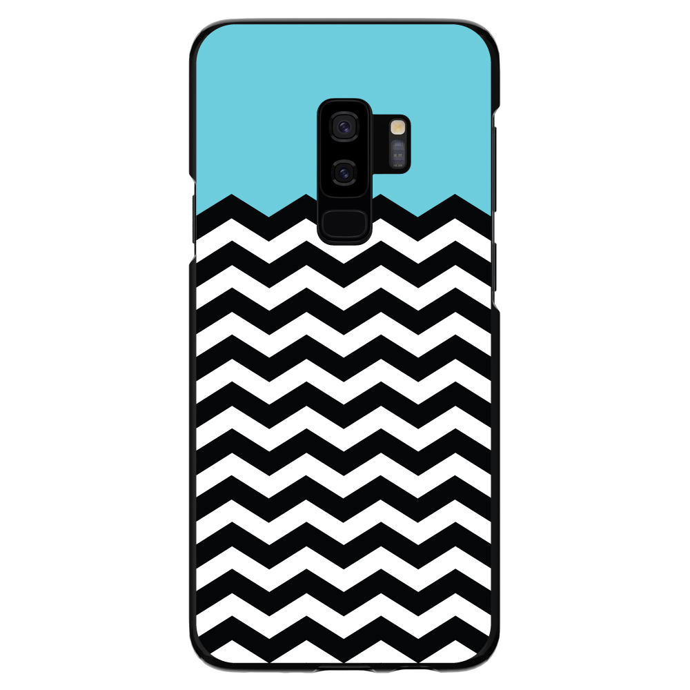 Hard Case Schutzhülle für Samsung Galaxy S schwarz weiß blau Chevron - Bild 6 von 6