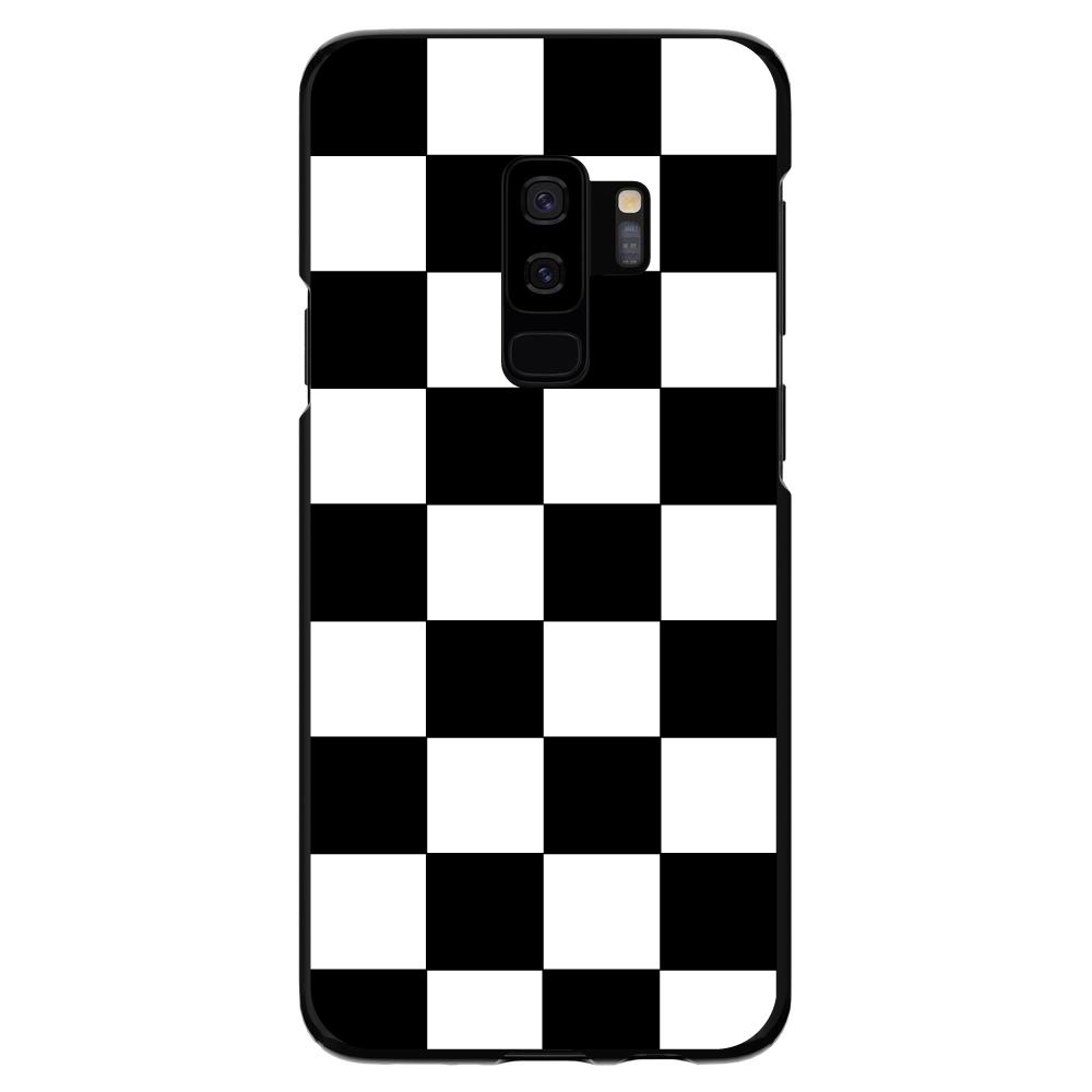 Funda rígida para Samsung Galaxy S negro blanco bandera a cuadros - Imagen 6 de 6