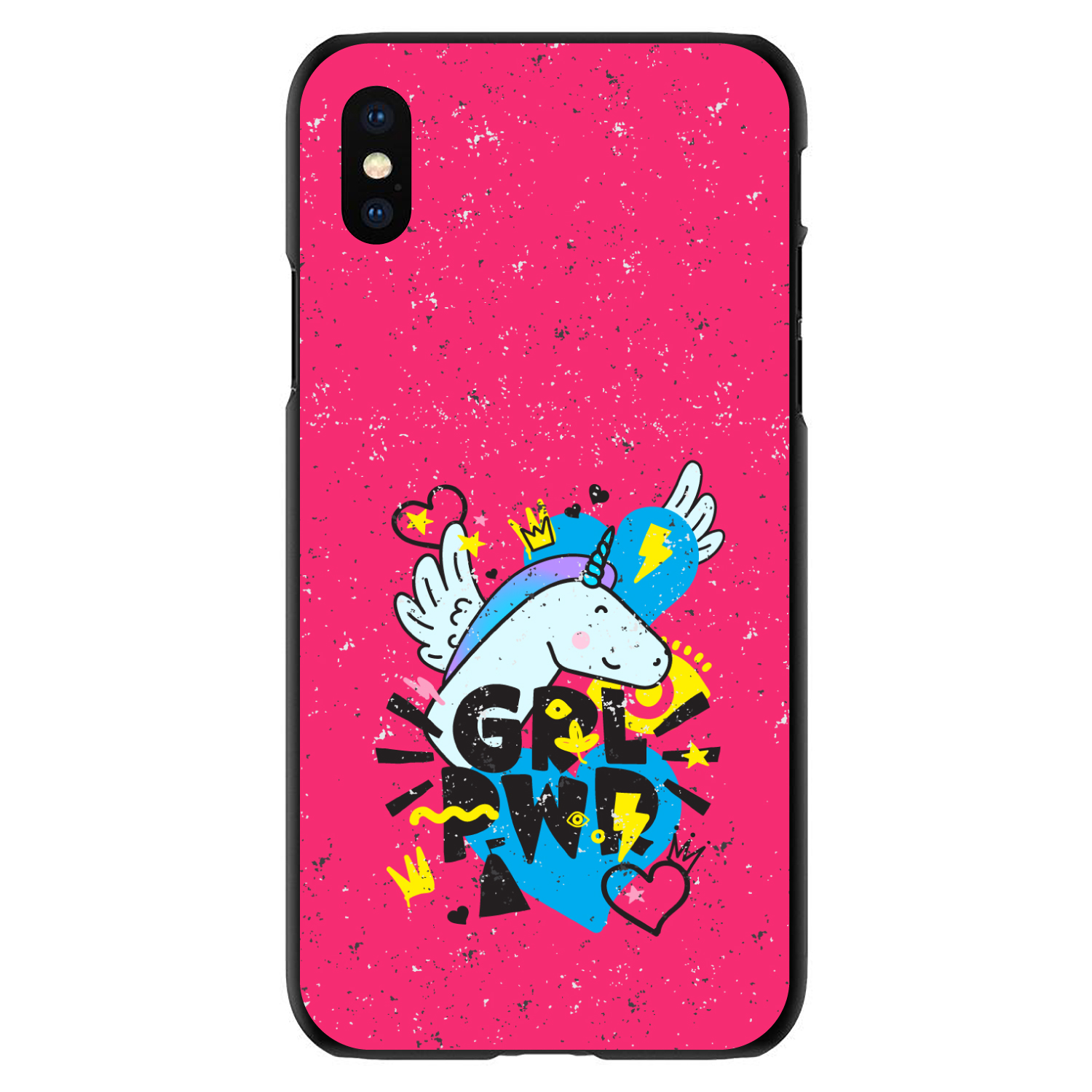Hard Case Cover for iPhone / Samsung Galaxy GRL PWR - Unicorn Hearts Graffiti - Picture 6 of 38