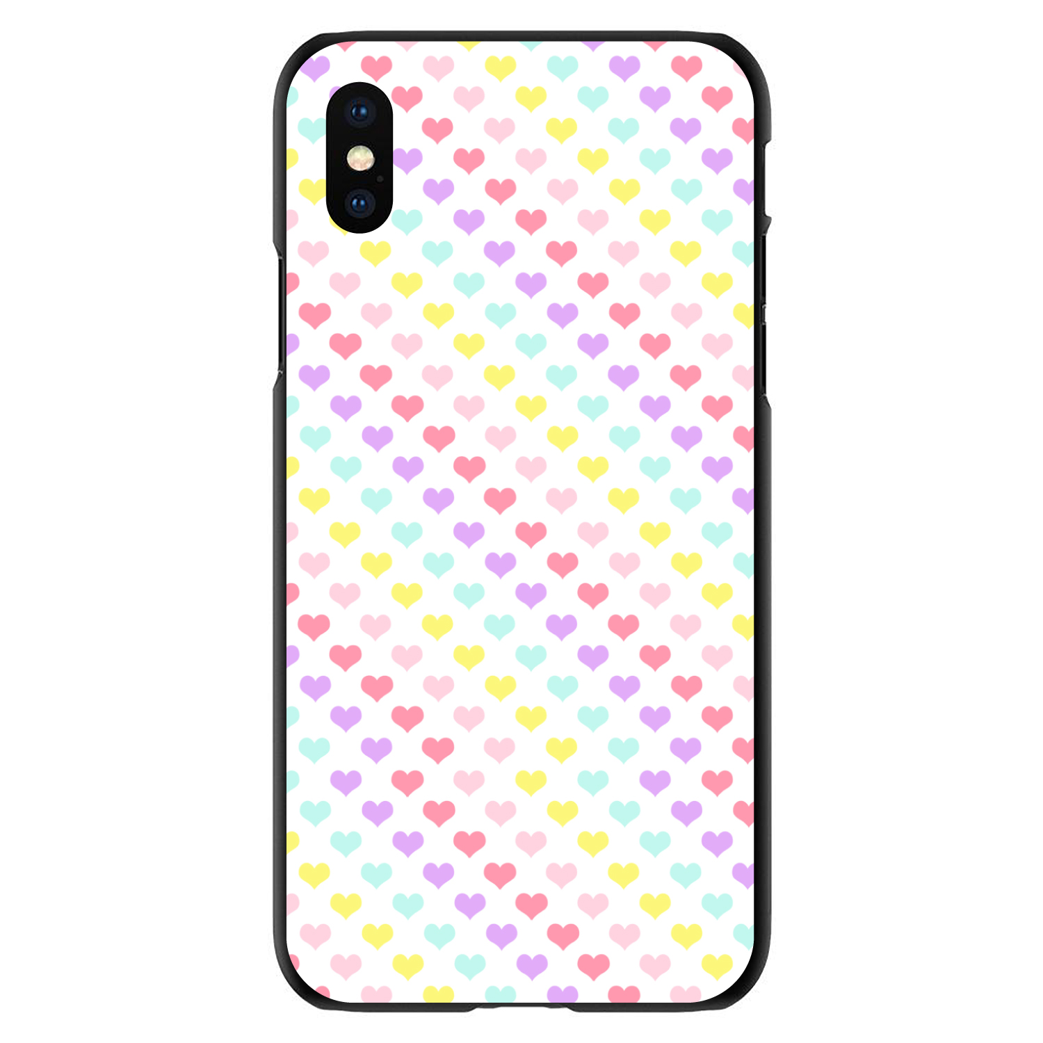 Funda Rígida para iPhone / Samsung Galaxy Corazones Arco Iris Patrón Diagonal - Imagen 6 de 38