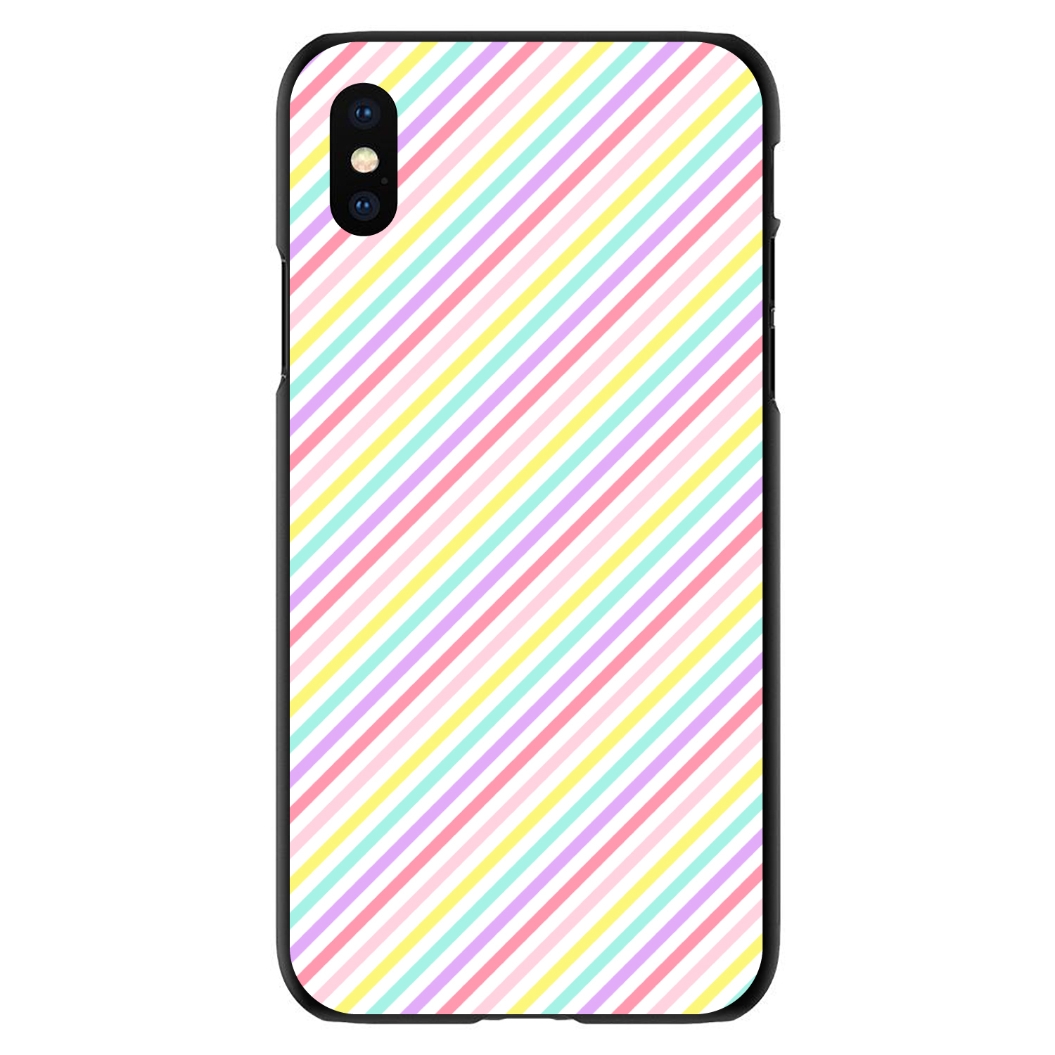 Hard Case Cover for iPhone / Samsung Galaxy Rainbow Diagonal Stripes Pattern - Picture 6 of 38