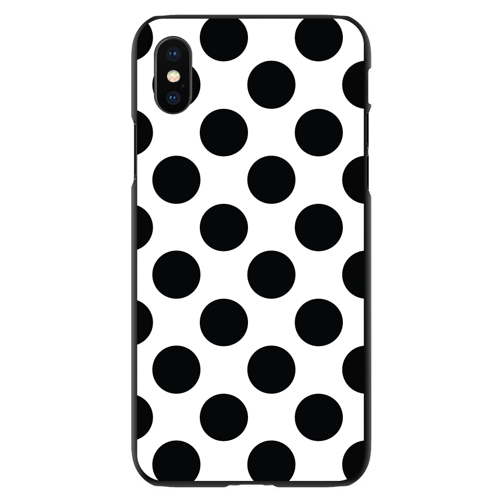 Hard Case Cover for iPhone / Samsung Galaxy Black & White Polka Dots - Picture 9 of 39