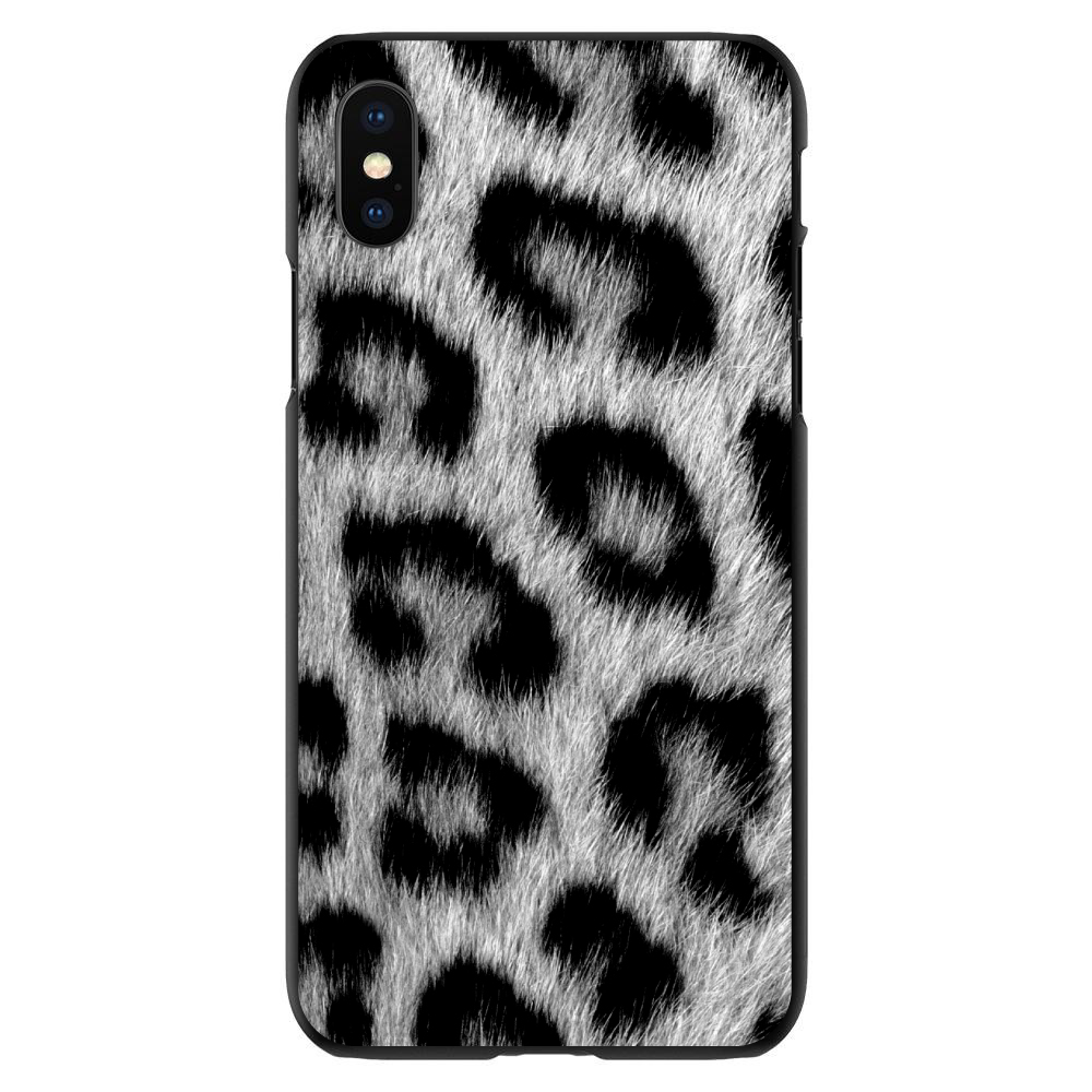 Hard Case Hülle für iPhone / Samsung Galaxy Schwarz Weiß Schneeleopard Fell - Bild 8 von 38