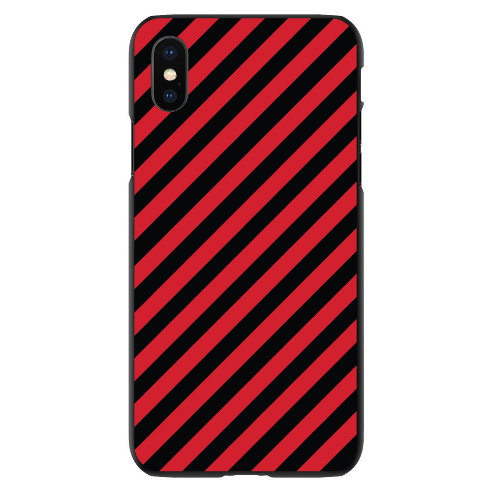 Funda rígida para iPhone/Samsung Galaxy negra roja rayas diagonales - Imagen 8 de 38