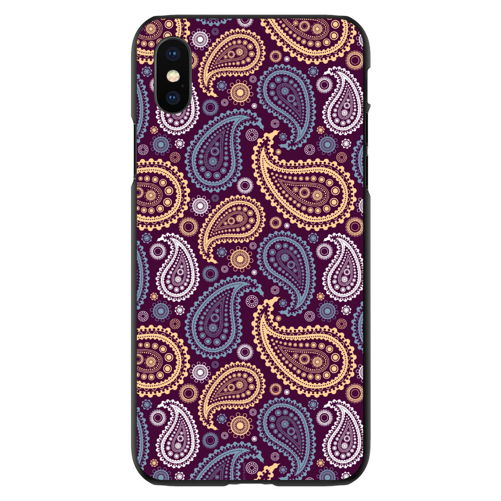 Funda rígida para iPhone/Samsung Galaxy púrpura amarillo azul cachemira - Imagen 8 de 38