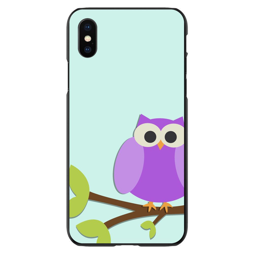 Hard Case Cover for iPhone / Samsung Galaxy Purple Owl Cartoon - Picture 8 of 38