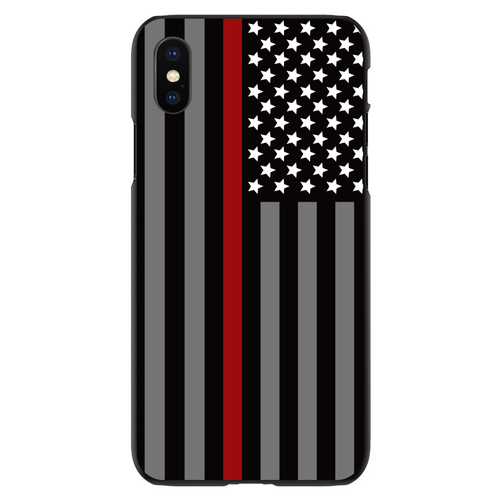 Funda rígida para iPhone/Samsung Galaxy delgada línea roja bandera de EE. UU. rescate contra incendios - Imagen 8 de 38