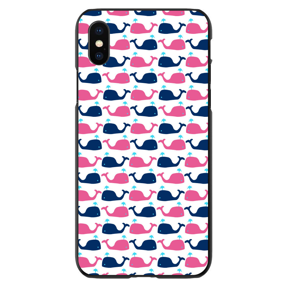 Hard Case Cover for iPhone / Samsung Galaxy Pink Navy Cartoon Whales - Picture 8 of 38