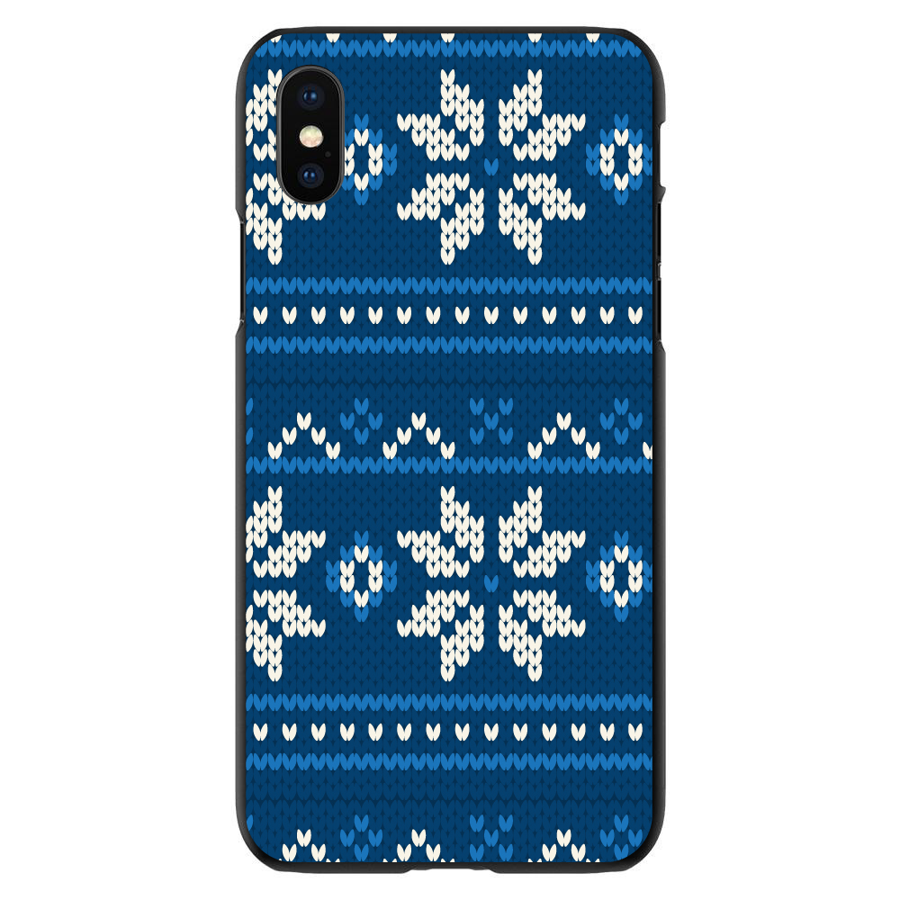 Hard Case Cover for iPhone / Samsung Galaxy Blue White Ugly Hannukah Sweater