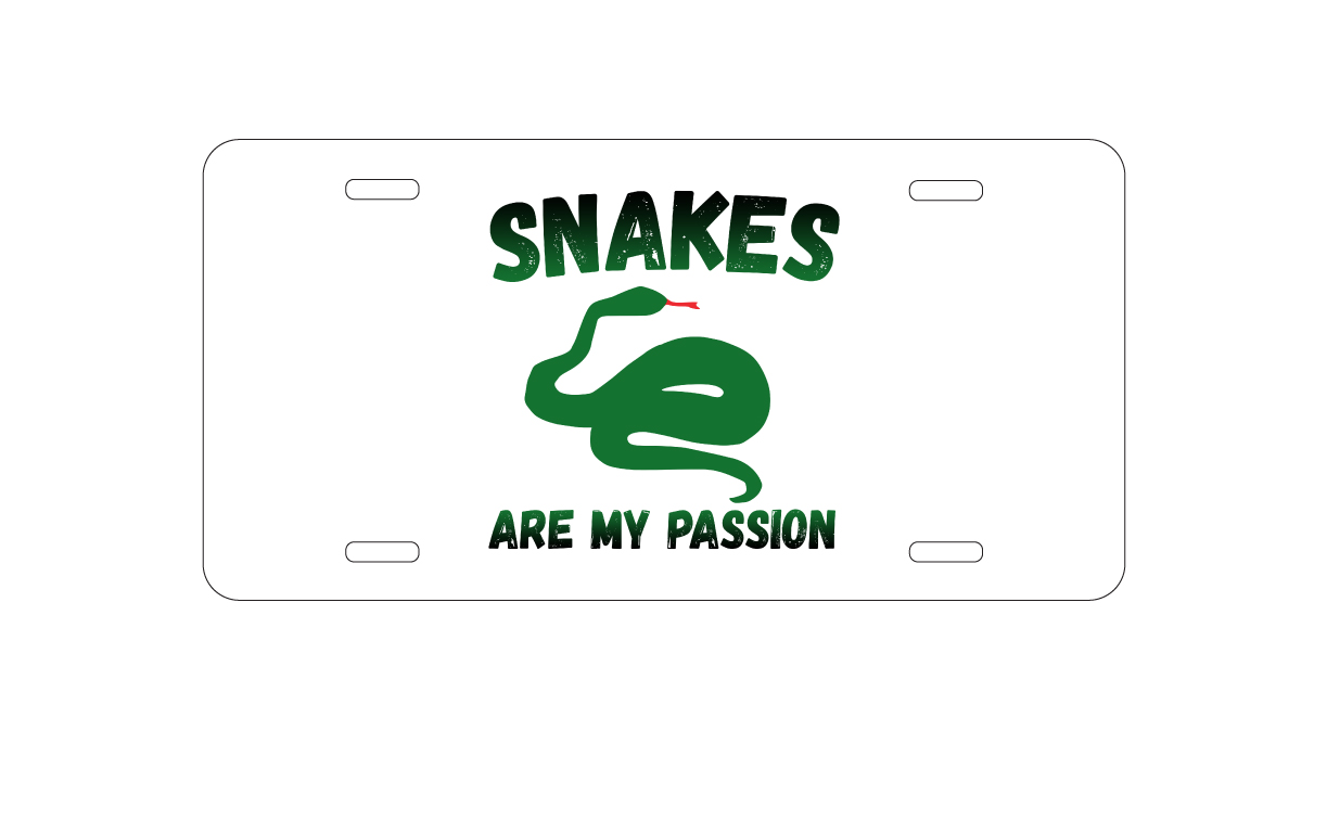 Aluminum License Plate Snakes Are My Passion eBay