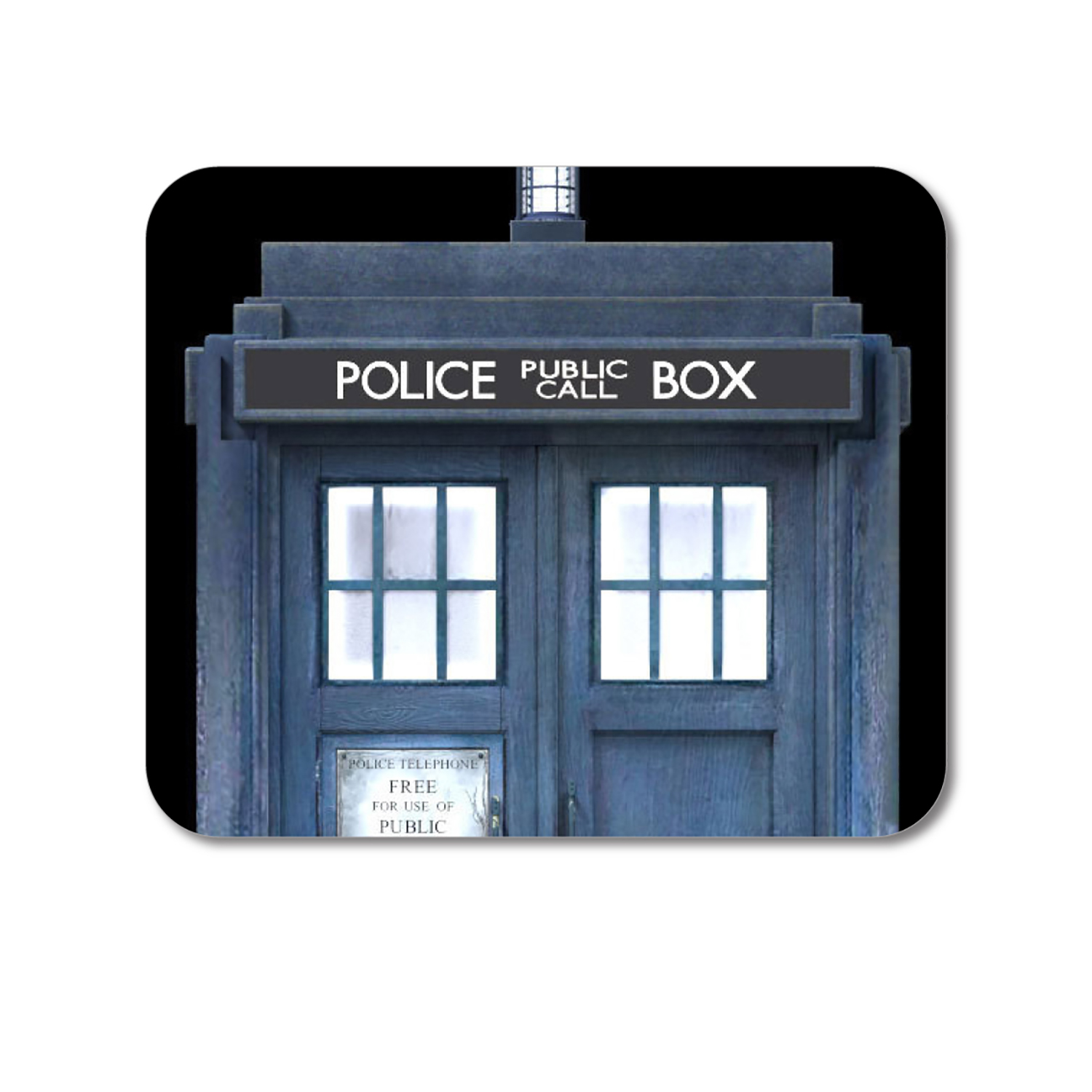 CUSTOM Mauspad 1/4" - TARDIS Call Box Foto - Versand aus USA - Bild 1 von 2
