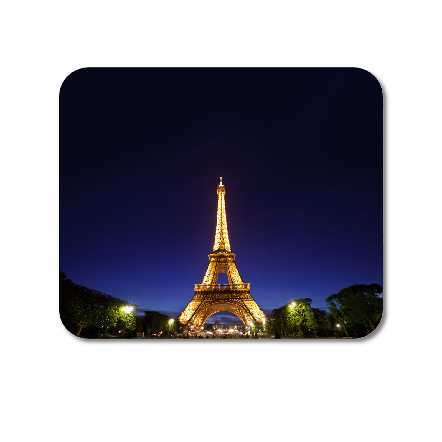 CUSTOM Mouse Pad 1/4" - Eiffel Tower Paris Night - Ships from USA