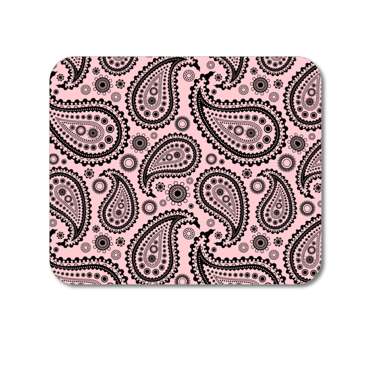 black and pink mouse pad