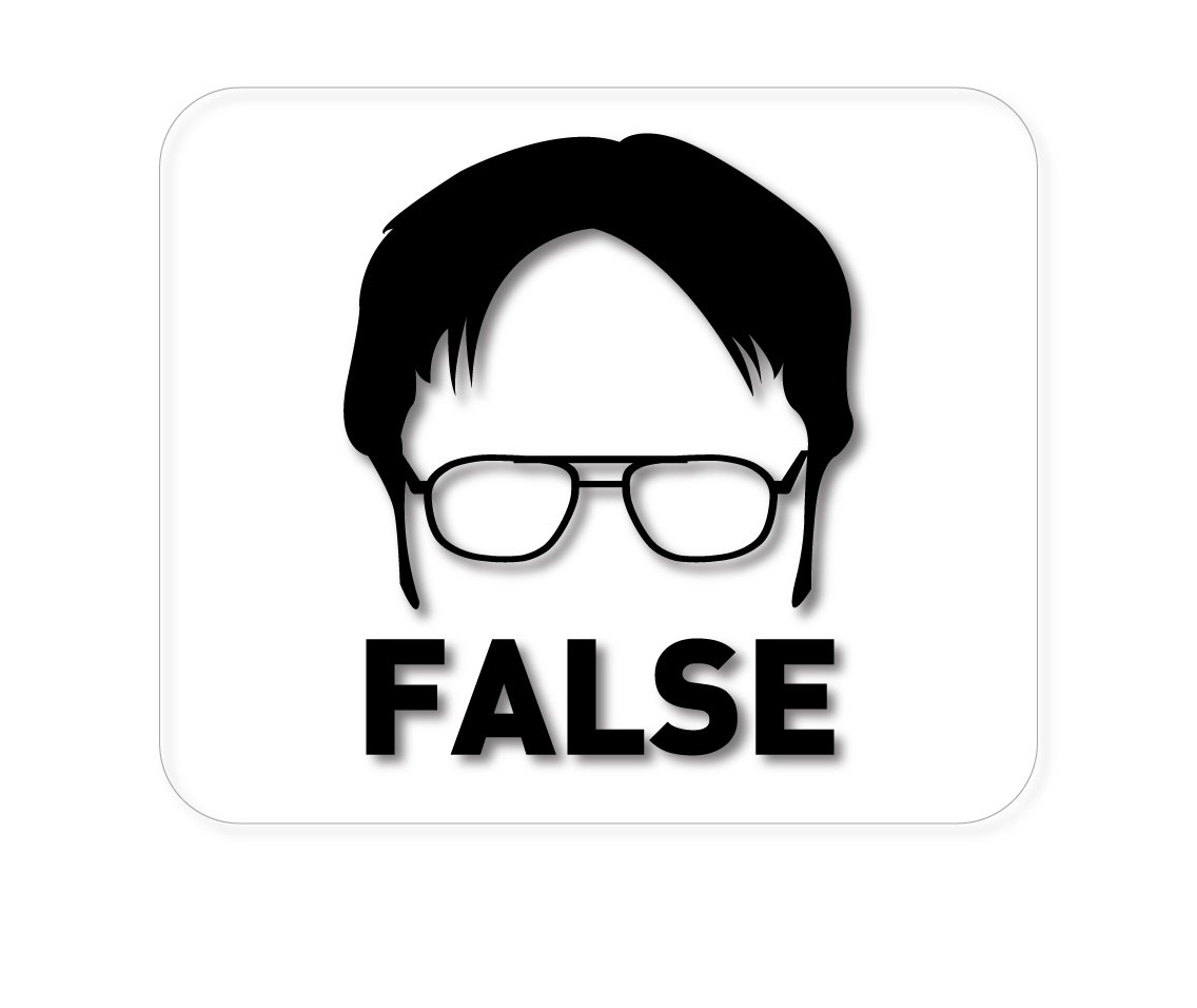 CUSTOM Mouse Pad 1/4 - Dwight Silhouette - FALSE
