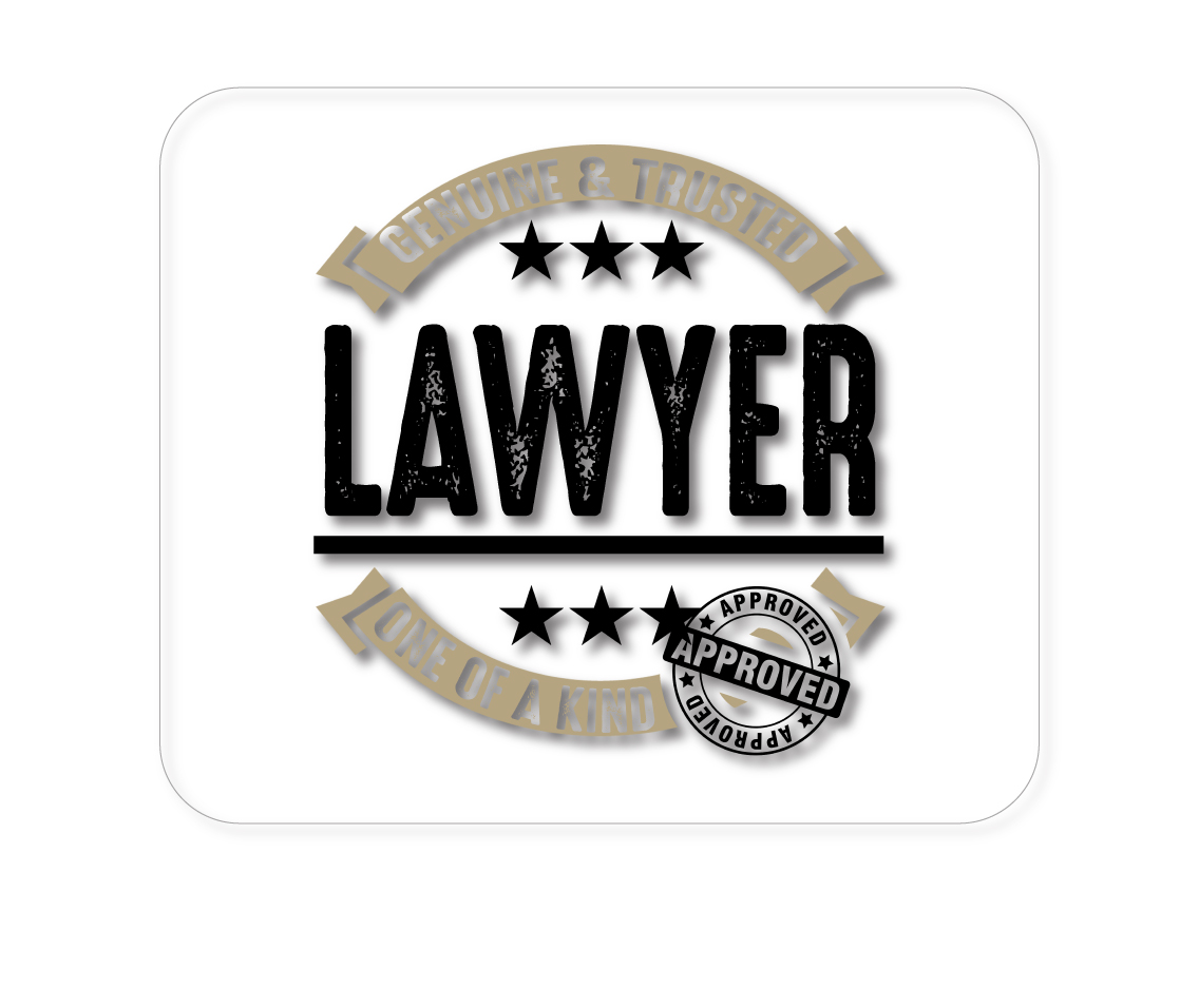 Genuine Trusted Lawyer One of a Kind 1/4" neoprene mouse pad — printed by hand at DistinctInk