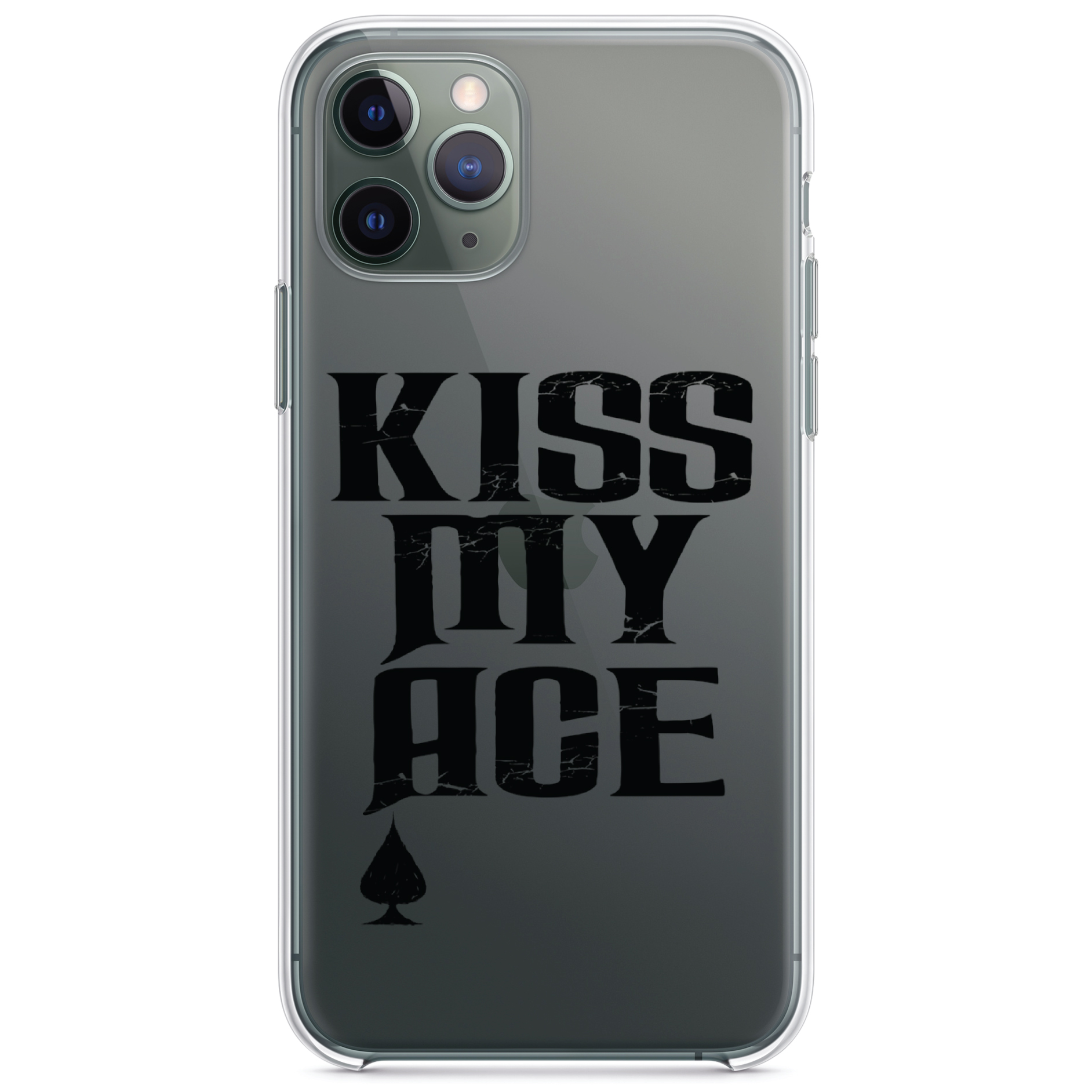 Clear Case For Iphone Pick Model Kiss My Ace Poker Blackjack Gambling Ebay