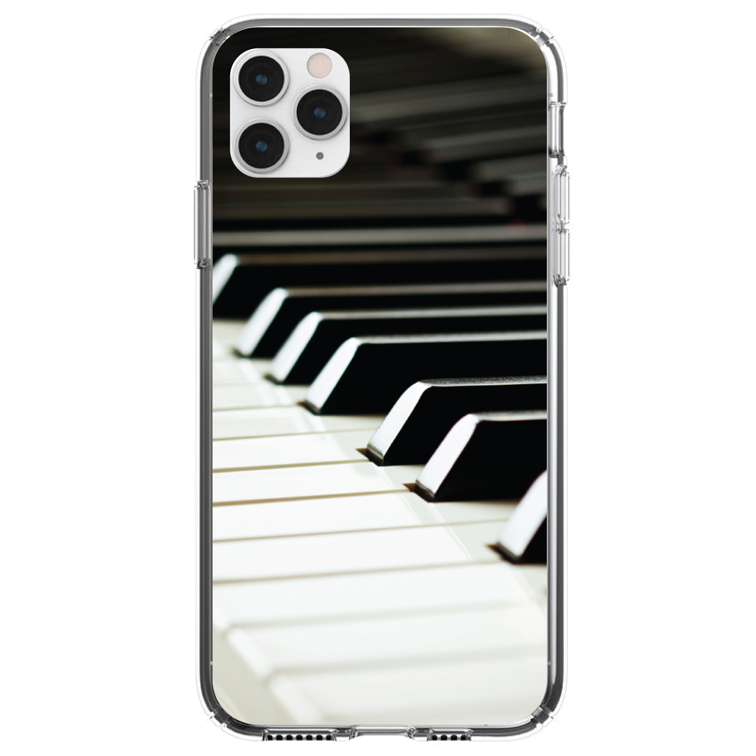 Clear Case for iPhone (Pick Model) Piano Keys Keyboard
