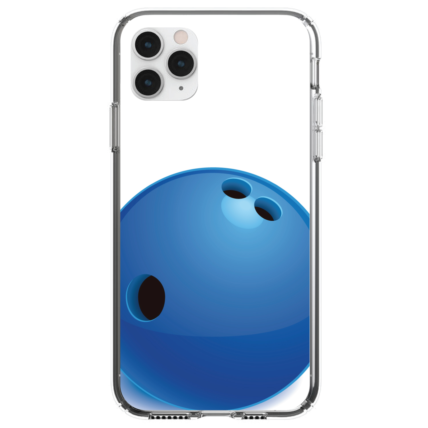 Clear Case for iPhone (Pick Model) Blue Bowling Ball