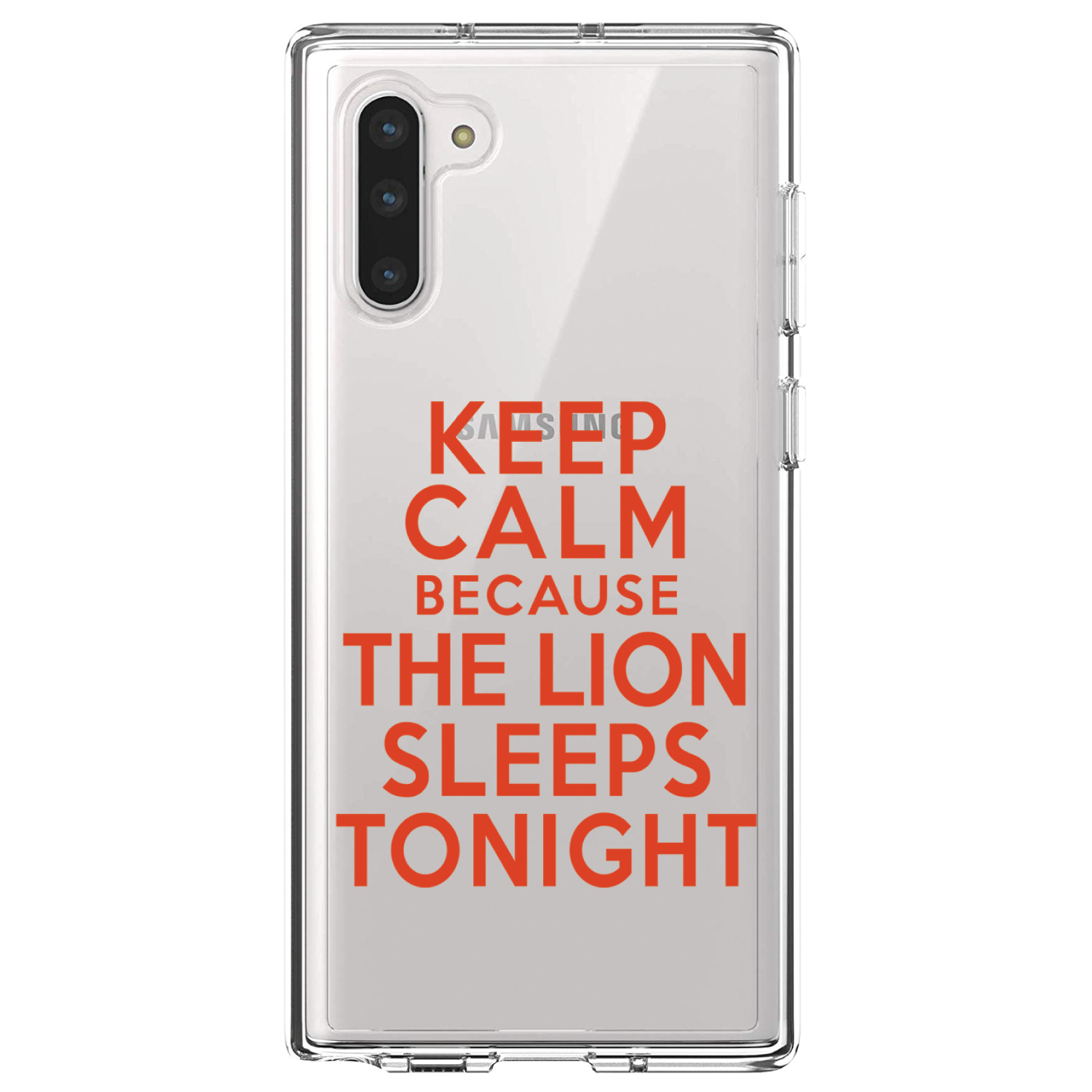 Clear Case for Galaxy Note Keep Calm The Lion Sleeps Tonight - Picture 4 of 7