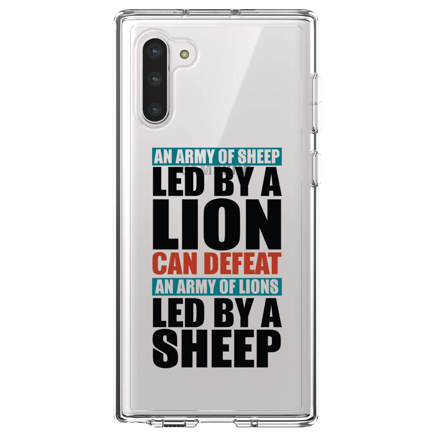 Clear Case for Galaxy Note Sheep Led By Lion Defeat Lions Led By Sheep - Picture 4 of 7