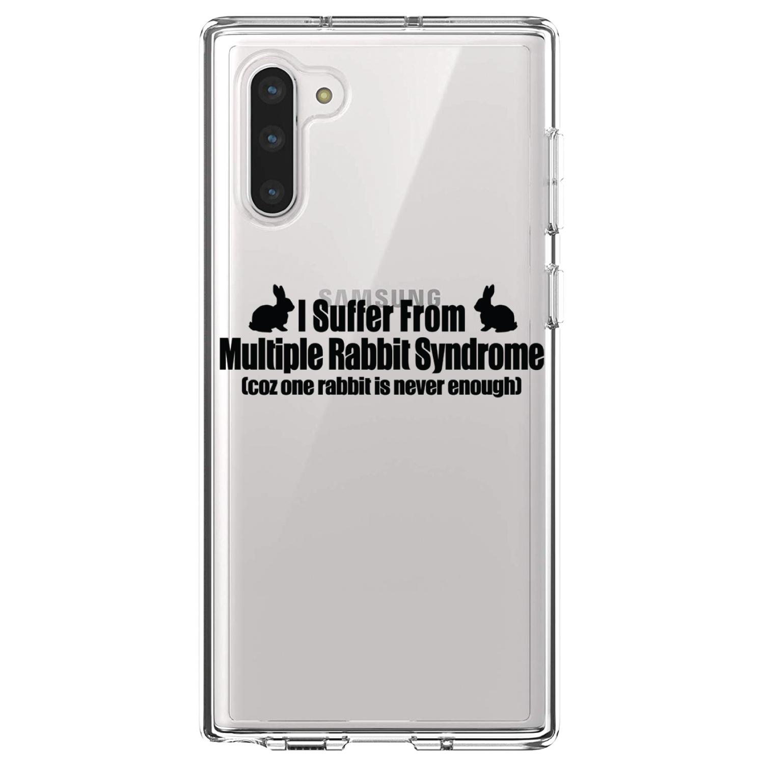 Clear Case for Galaxy Note I Suffer From Multiple Rabbit Syndrome - Picture 4 of 7