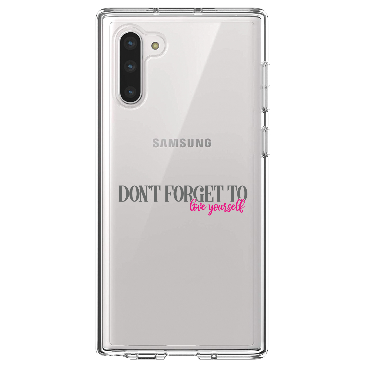 Clear Case for Galaxy Note Don't Forget to Love Yourself - Picture 4 of 7