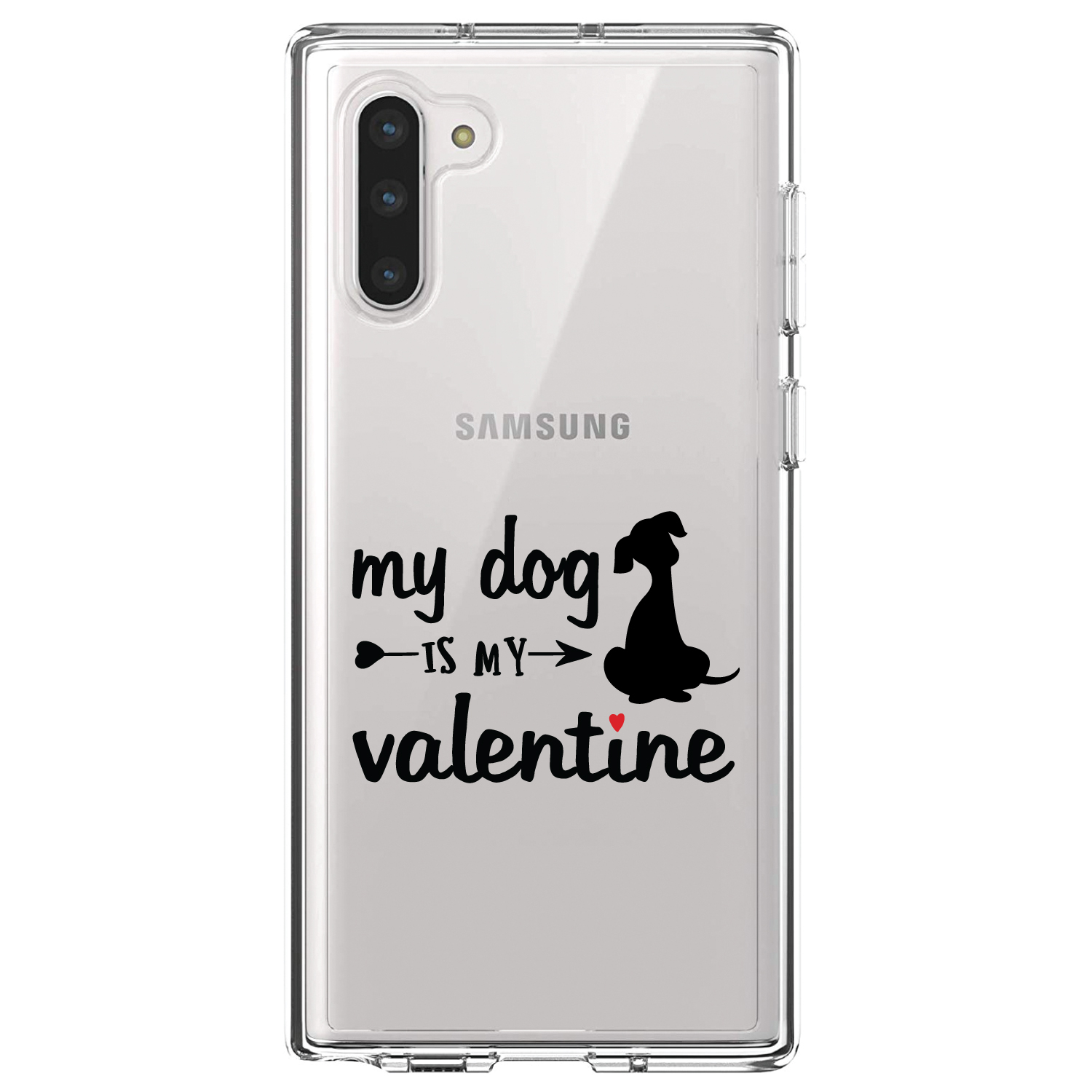 Clear Case for Galaxy Note My Dog is My Valentine - Picture 4 of 7