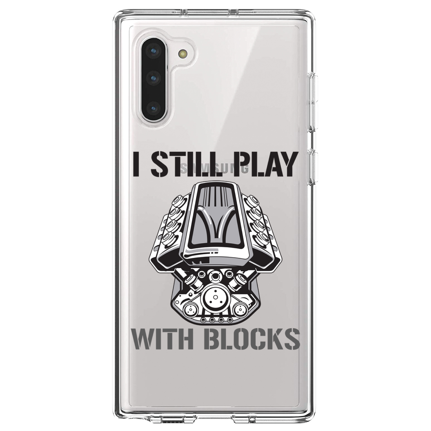 Clear Case for Galaxy Note I Still Play with Blocks Cars - Picture 4 of 7