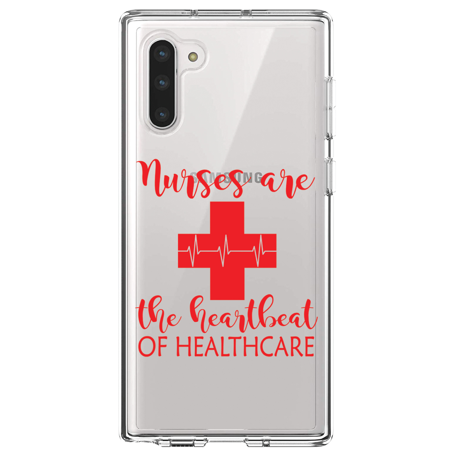 Clear Case for Galaxy Note Nurses Are The Heartbeat of Healthcare - Picture 4 of 7