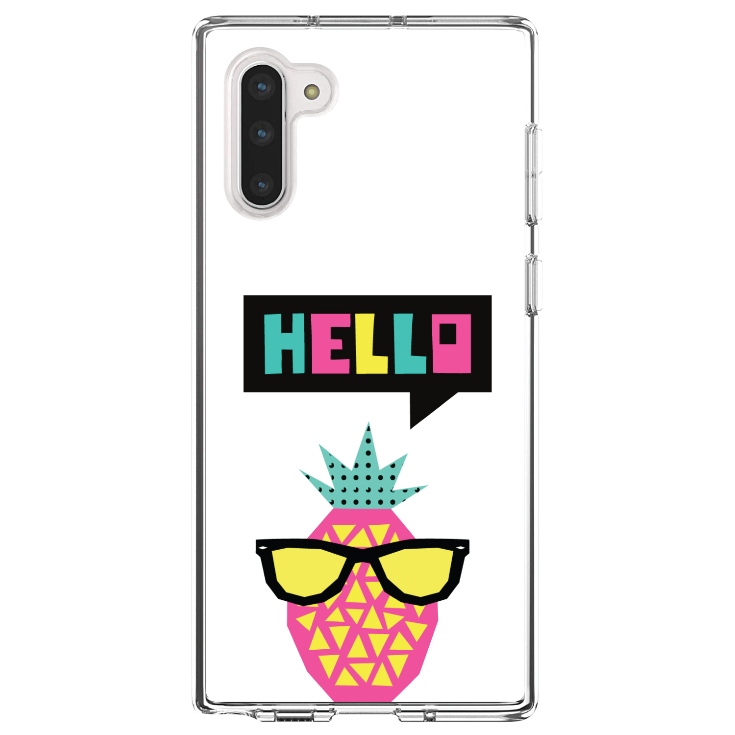 Clear Case for Galaxy Note Hello Cartoon Pineapple - Imagen 4 de 7