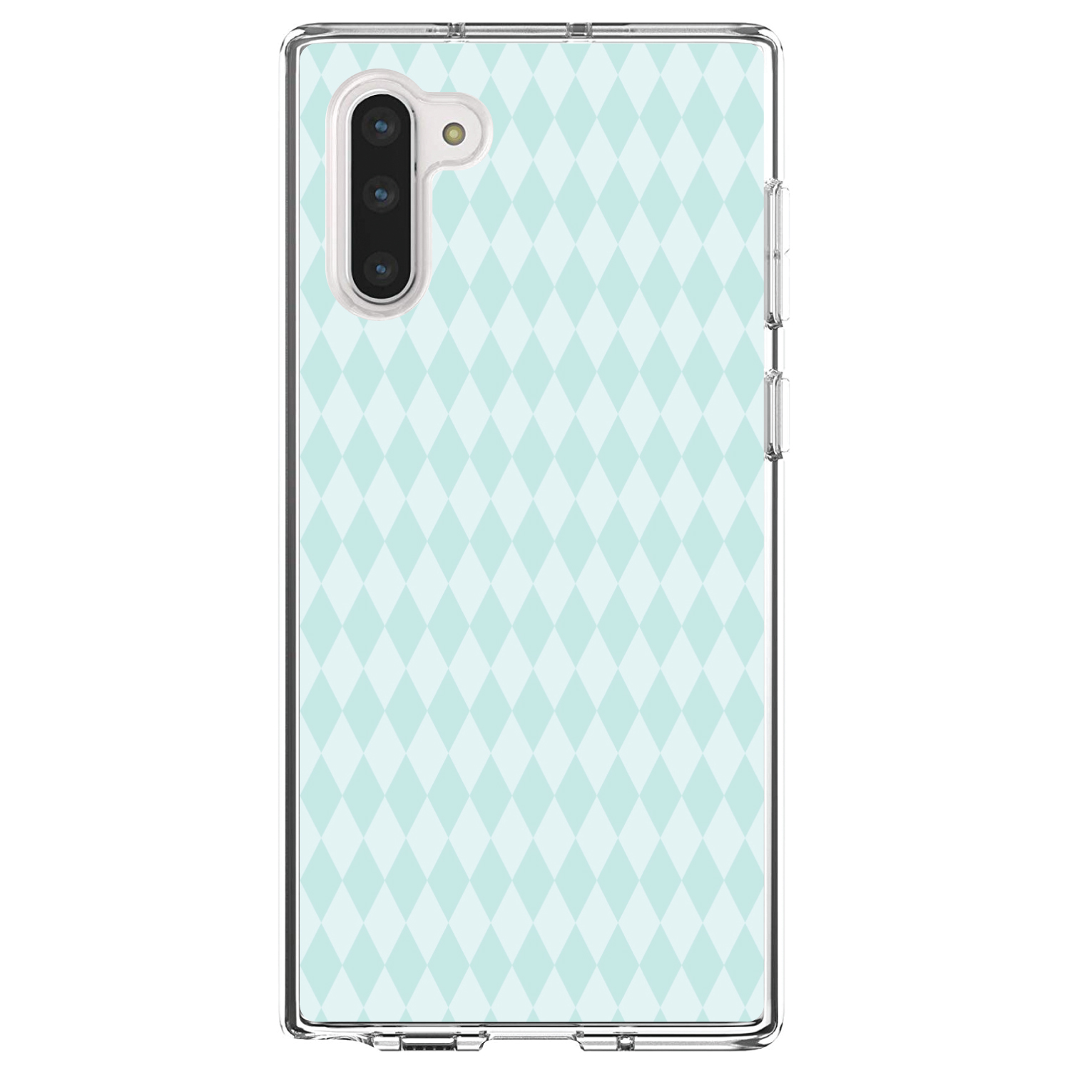 Clear Case for Galaxy Note Teal Diamond Pattern - Picture 4 of 7