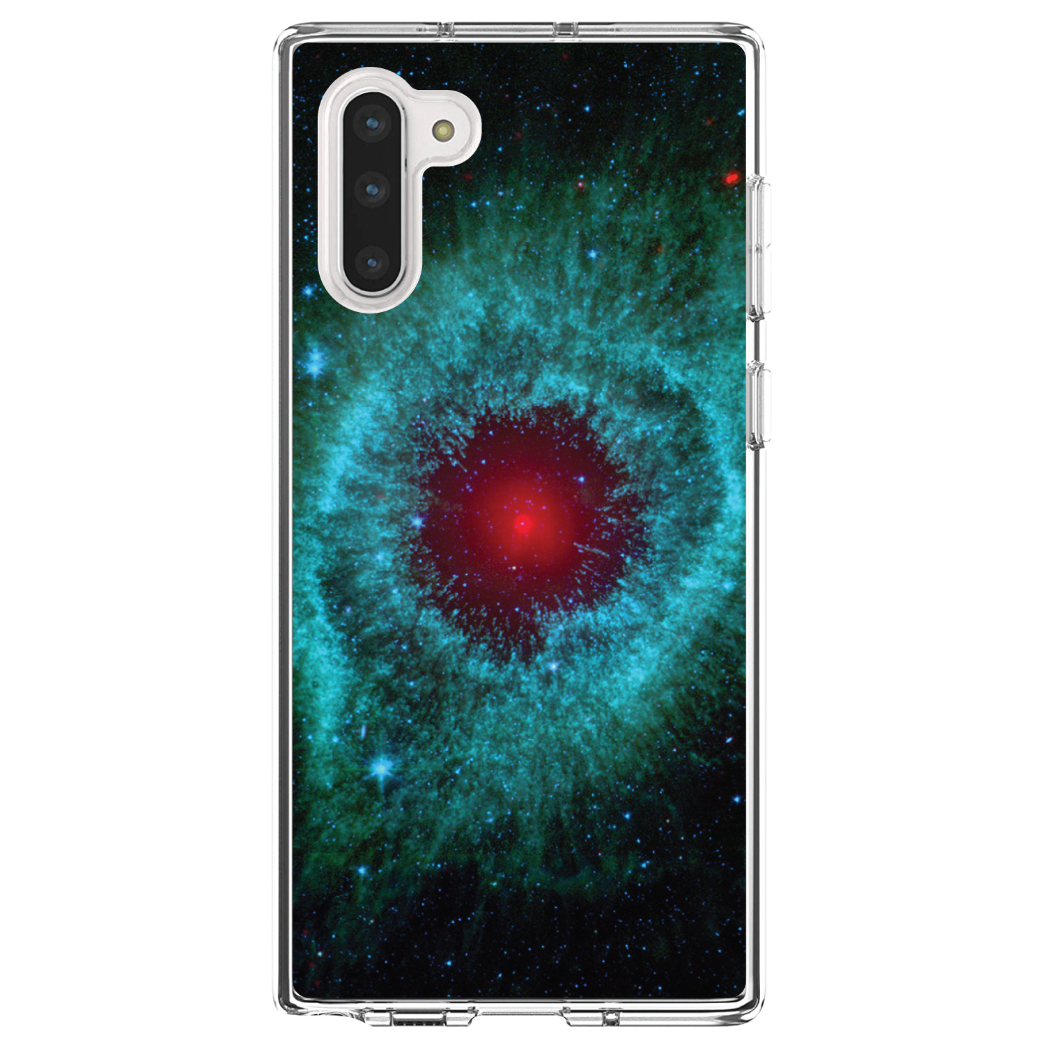 Clear Case for Galaxy Note Blue Teal Black Helix Nebula - Picture 4 of 7