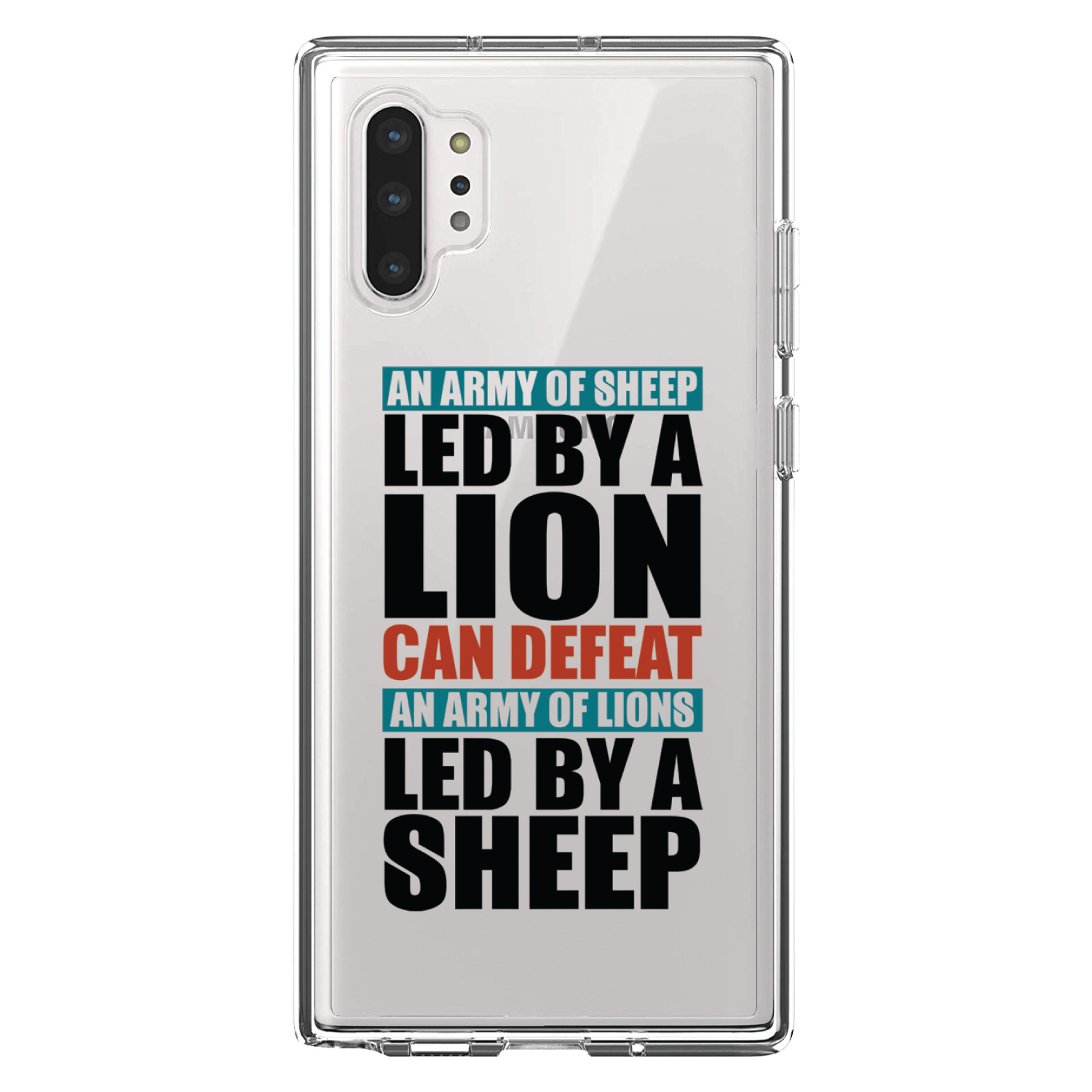 Clear Case for Galaxy Note Sheep Led By Lion Defeat Lions Led By Sheep - Picture 5 of 7