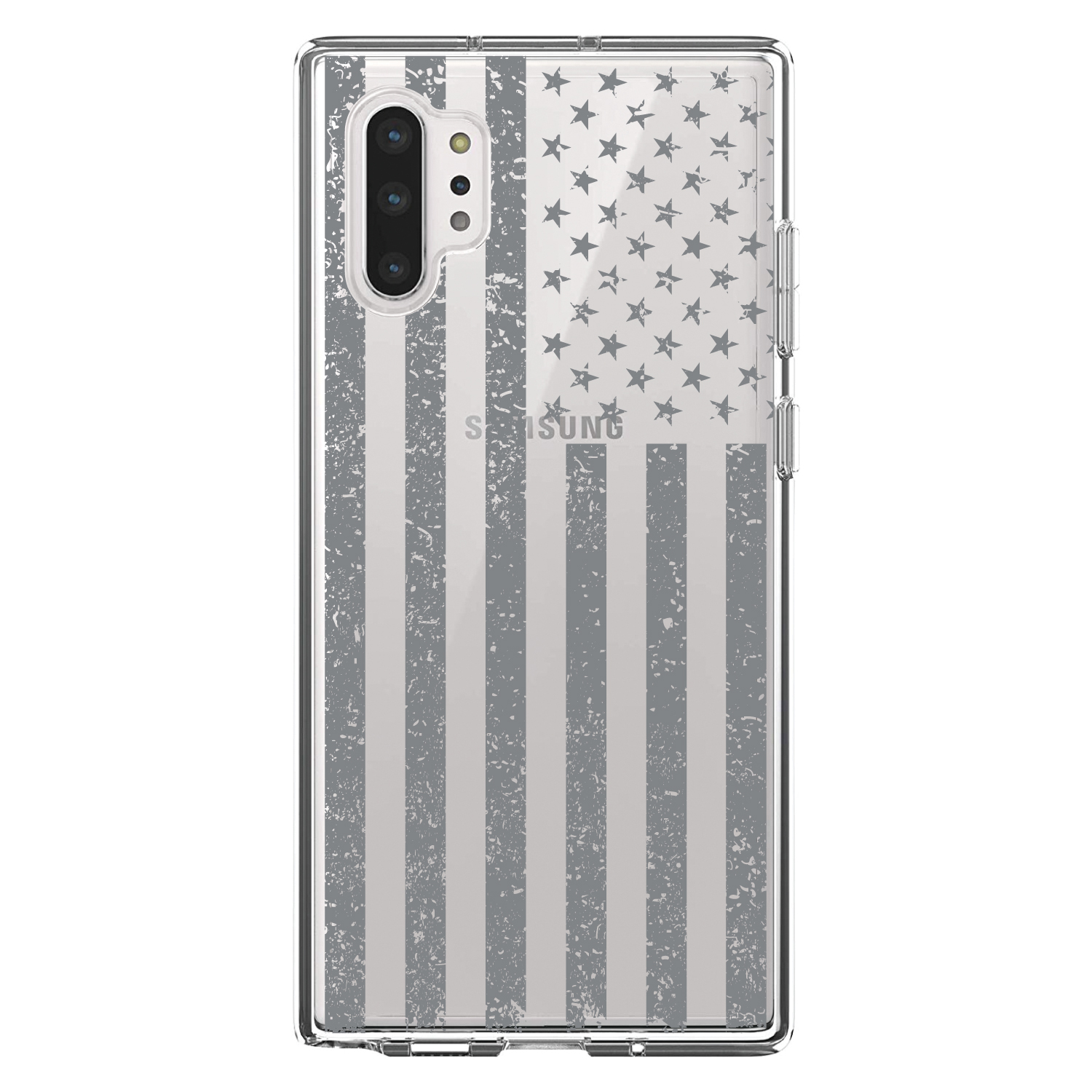 Funda Transparente para Galaxy Note Gris Desgasteado Bandera de Estados Unidos - Imagen 5 de 7