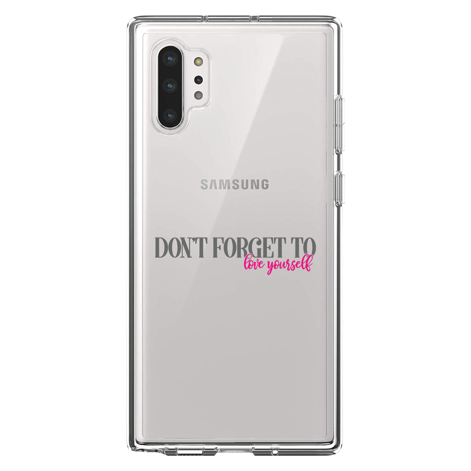 Clear Case for Galaxy Note Don't Forget to Love Yourself - Picture 5 of 7