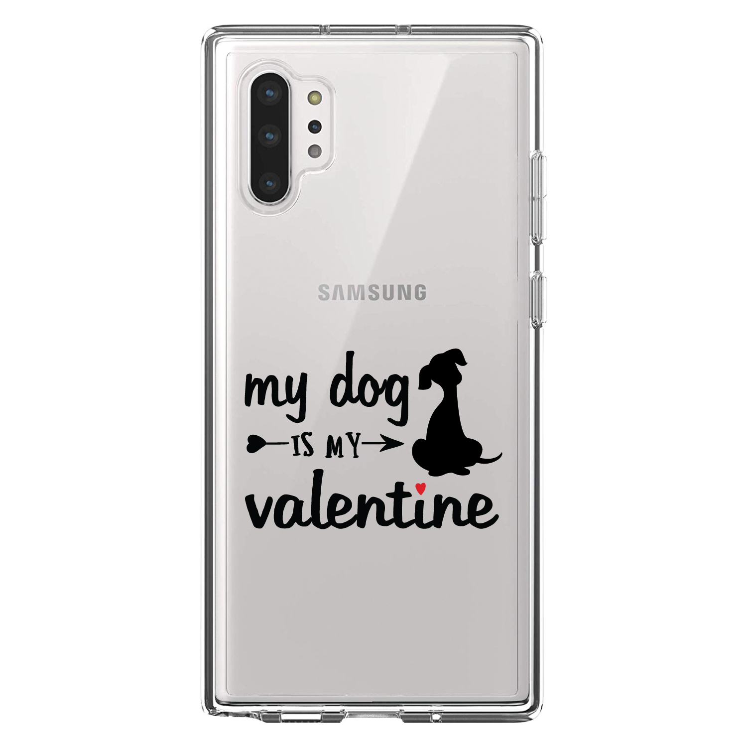 Clear Case for Galaxy Note My Dog is My Valentine - Picture 5 of 7