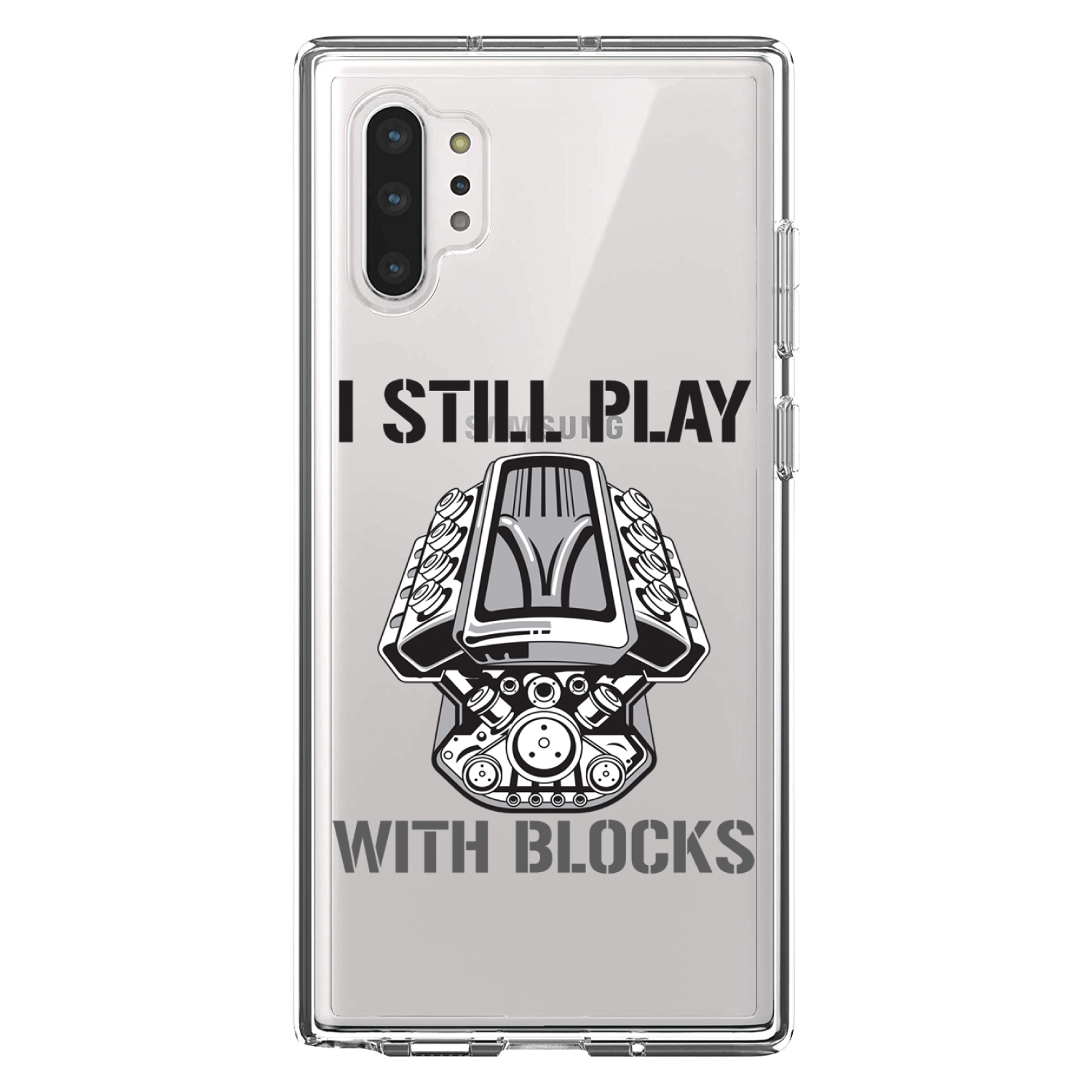 Clear Case for Galaxy Note I Still Play with Blocks Cars - Picture 5 of 7