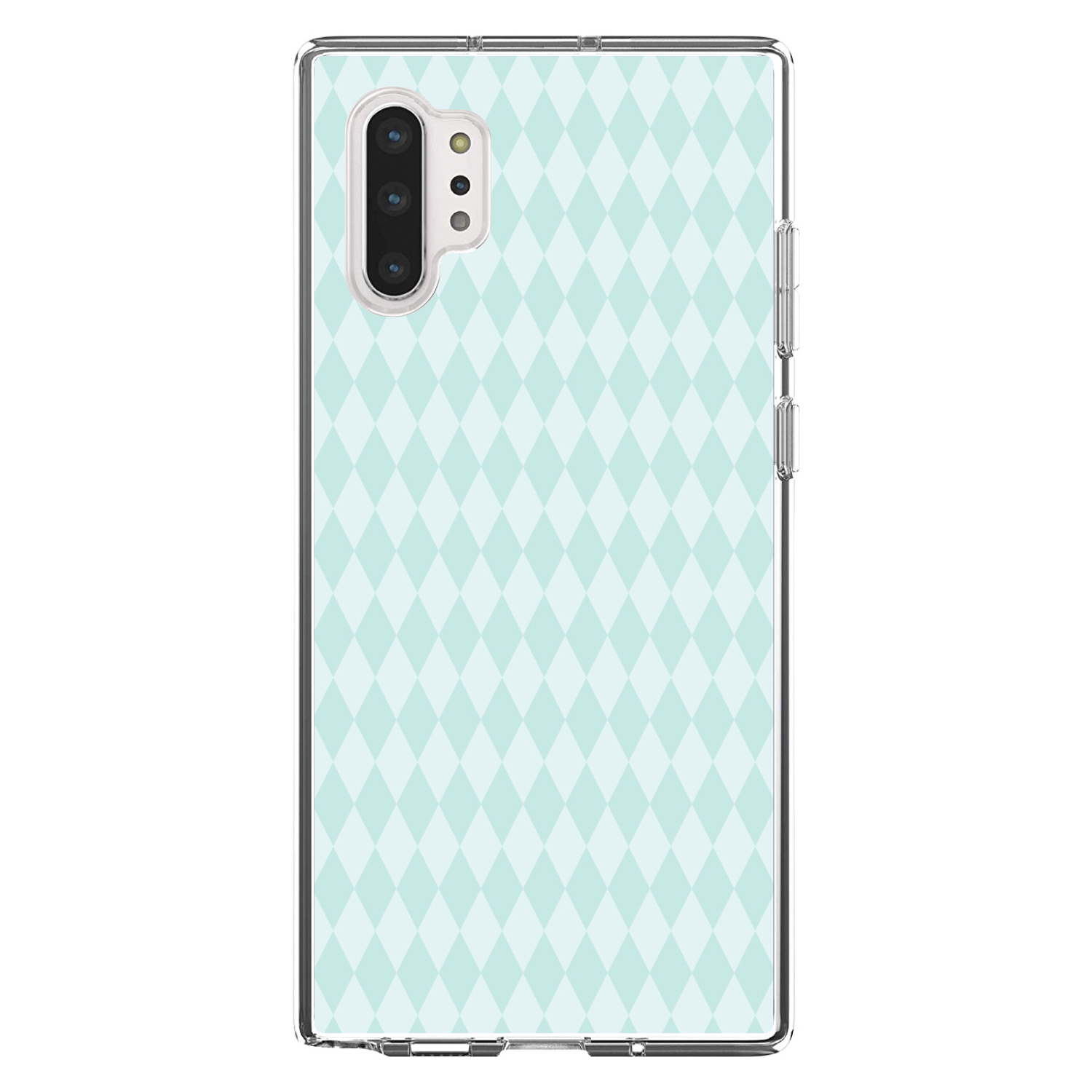 Clear Case for Galaxy Note Teal Diamond Pattern - Picture 5 of 7