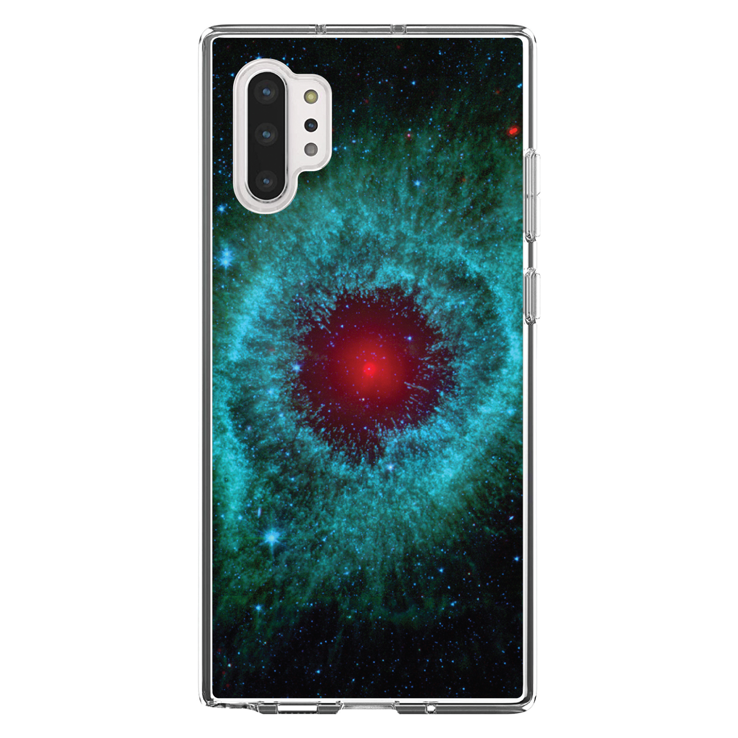 Clear Case for Galaxy Note Blue Teal Black Helix Nebula - Picture 5 of 7