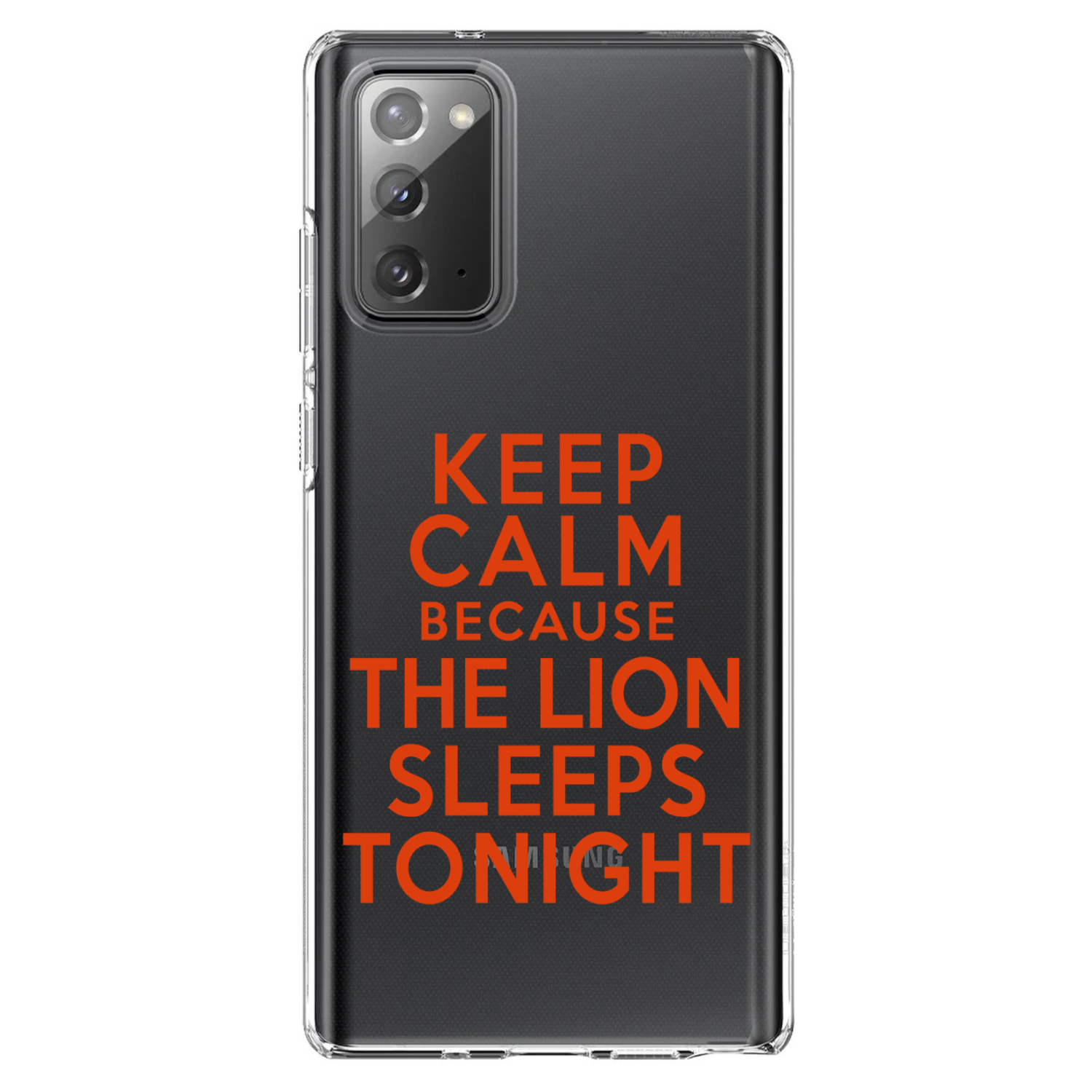 Clear Case for Galaxy Note Keep Calm The Lion Sleeps Tonight - Picture 2 of 7