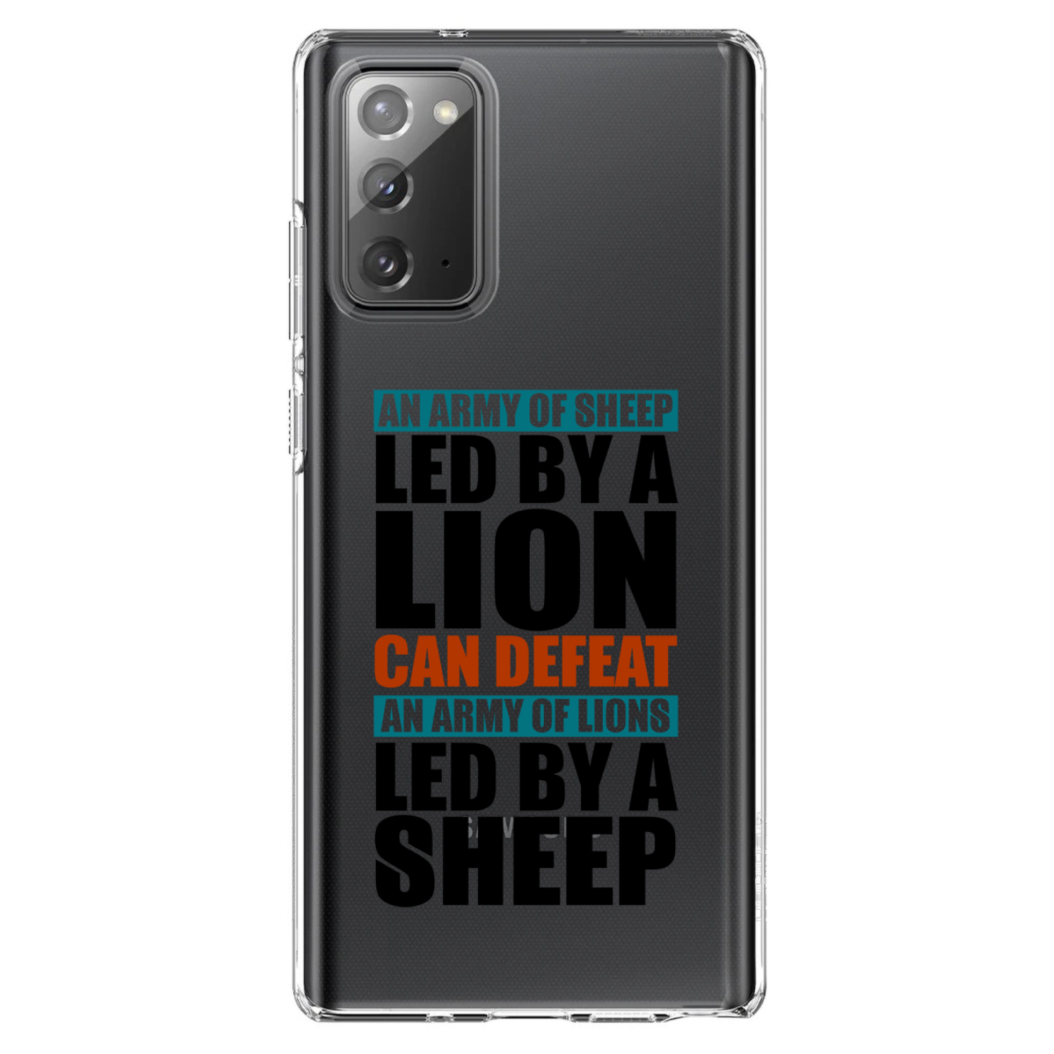 Clear Case for Galaxy Note Sheep Led By Lion Defeat Lions Led By Sheep - Picture 2 of 7