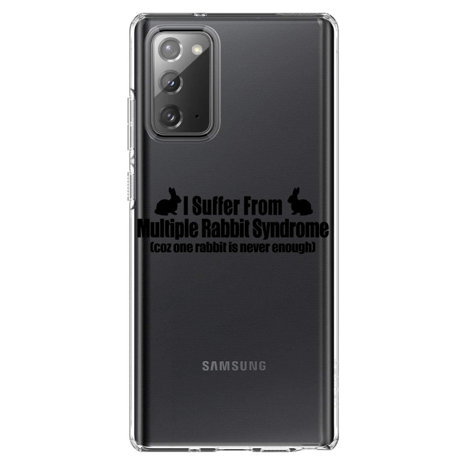 Clear Case for Galaxy Note I Suffer From Multiple Rabbit Syndrome - Picture 2 of 7