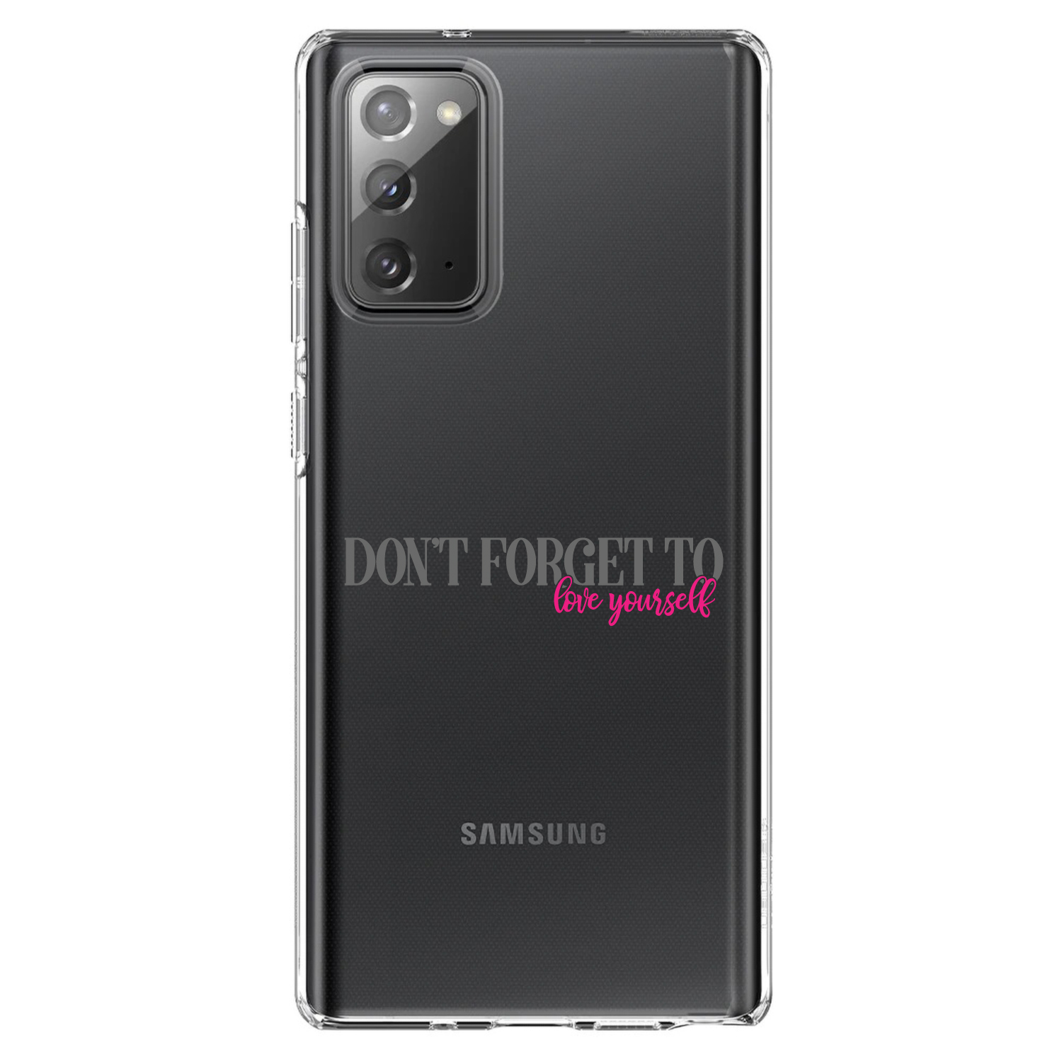Clear Case for Galaxy Note Don't Forget to Love Yourself - Picture 2 of 7