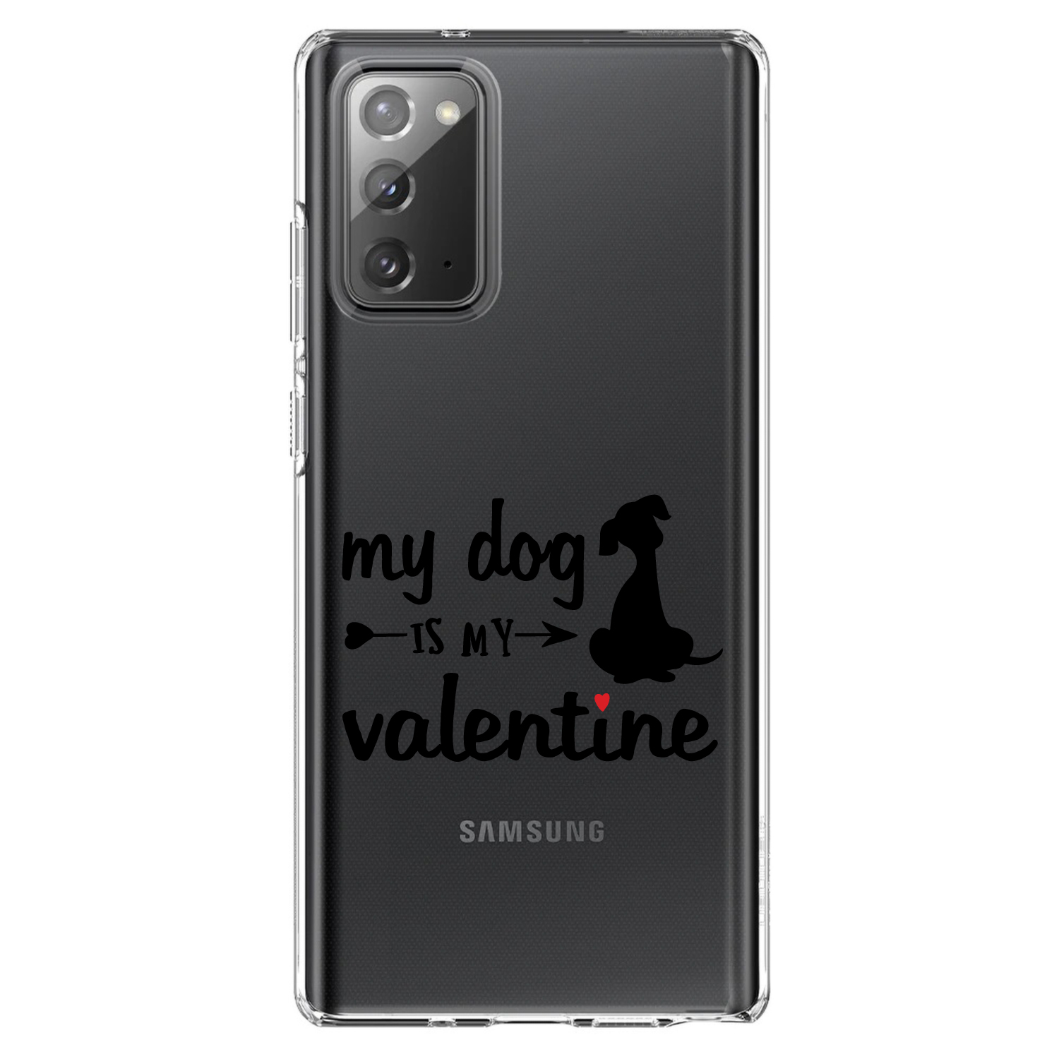 Clear Case for Galaxy Note My Dog is My Valentine - Picture 2 of 7